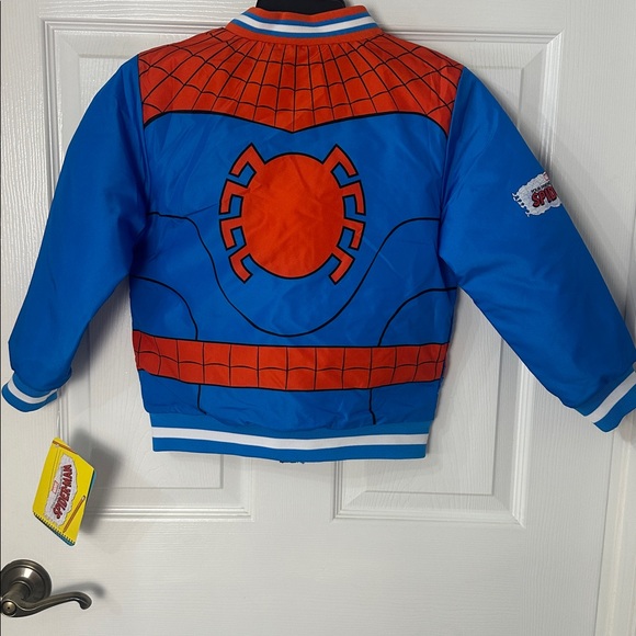 Marvel Kids Spider-Man Jacket with Pockets And Zip Up, Blue and Red - Picture 7 of 8